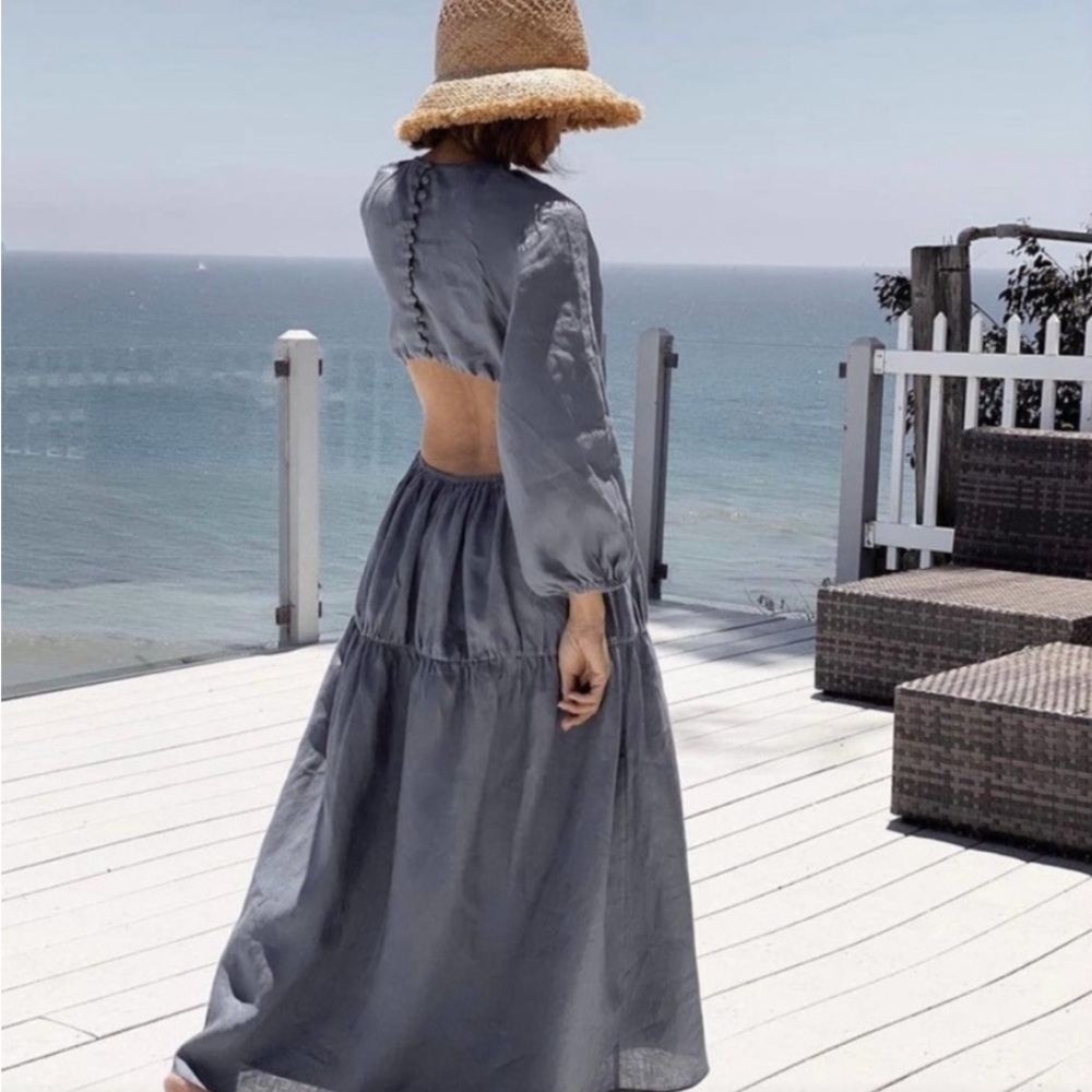 DISSH Impala gingham open back midi 2